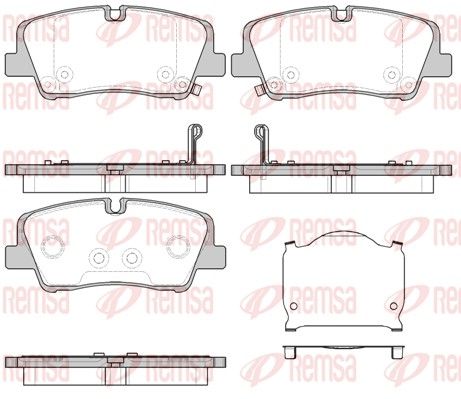 Brake Pad Set, disc brake REMSA 1687.00