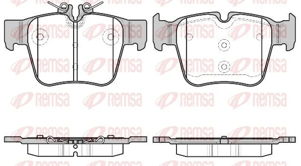 Brake Pad Set, disc brake REMSA 1697.00