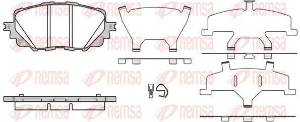Stabdžių trinkelių rinkinys, diskinis stabdys REMSA 1708.00