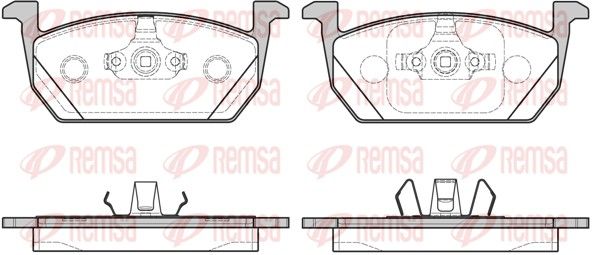 Комплект гальмівних накладок, дискове гальмо REMSA 1710.00