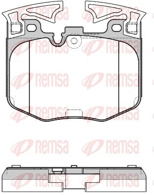 Brake Pad Set, disc brake REMSA 1711.00