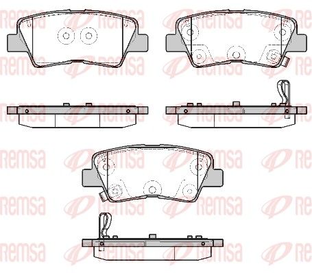 Brake Pad Set, disc brake REMSA 1807.12