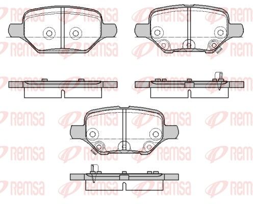 Brake Pad Set, disc brake REMSA 1810.02