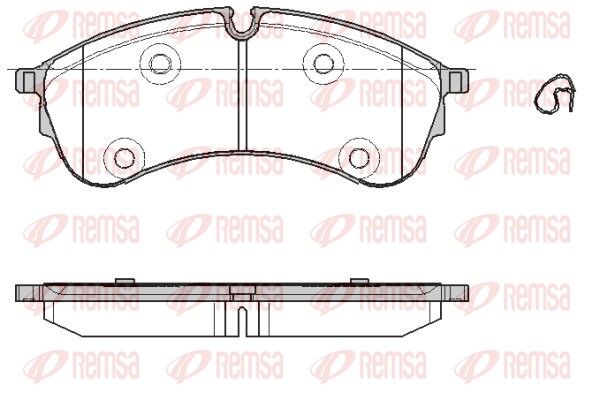 Brake Pad Set, disc brake REMSA 1847.00