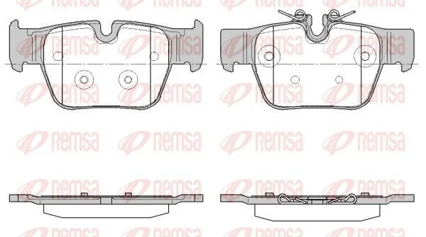 Stabdžių trinkelių rinkinys, diskinis stabdys REMSA 1868.00