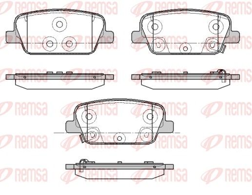 Brake Pad Set, disc brake REMSA 1878.02