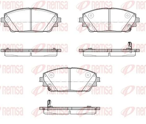 Brake Pad Set, disc brake REMSA 1900.02