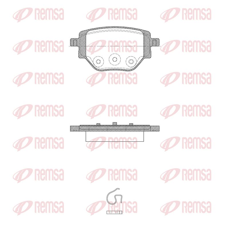 Brake Pad Set, disc brake REMSA 1905.00