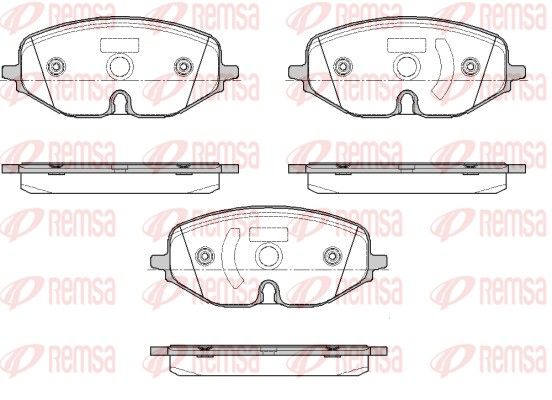 Brake Pad Set, disc brake REMSA 1906.01