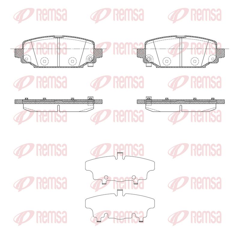 Brake Pad Set, disc brake REMSA 1909.04