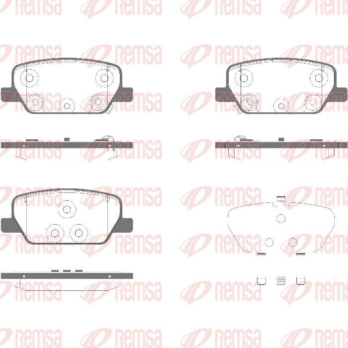 Brake Pad Set, disc brake REMSA 1911.02