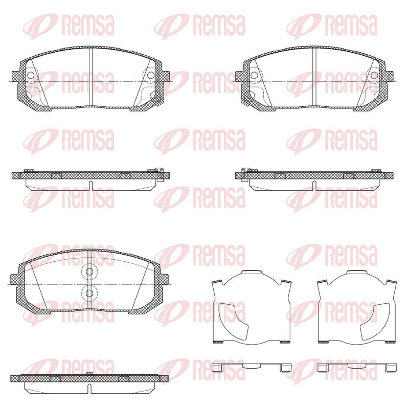 Комплект гальмівних накладок, дискове гальмо REMSA 1923.02