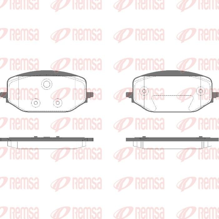 Brake Pad Set, disc brake REMSA 1988.00