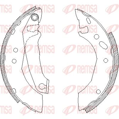 Brake Shoe REMSA 4507.00