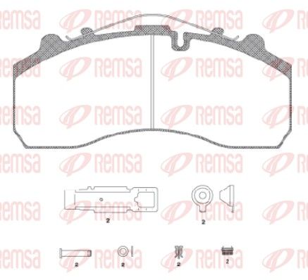 Brake Pad Set, disc brake REMSA JCA 637.20