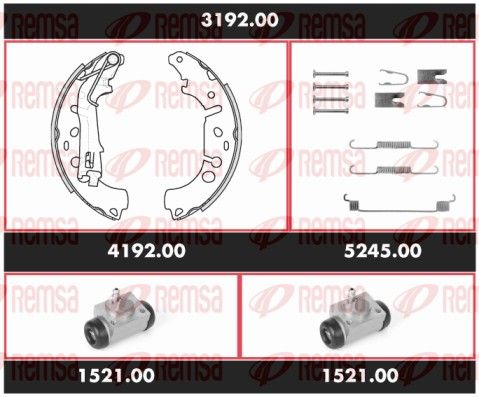 Brake Kit, drum brake REMSA SPK 3192.00