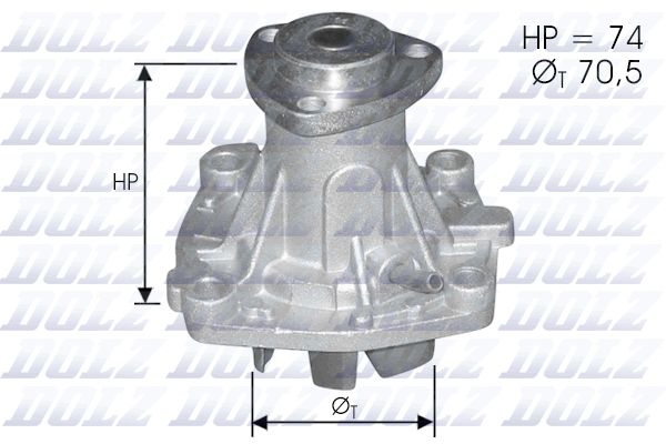 Water Pump, engine cooling DOLZ A330ST