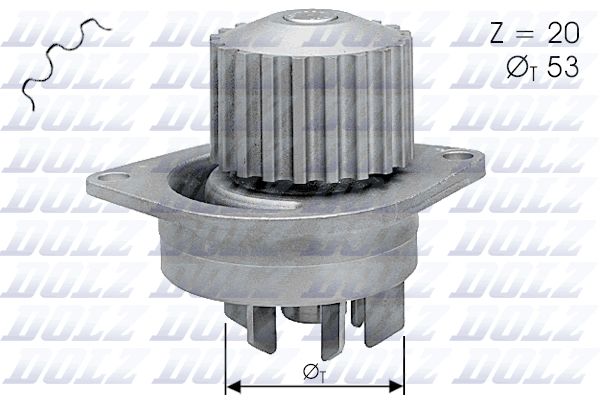 Water Pump, engine cooling DOLZ C111