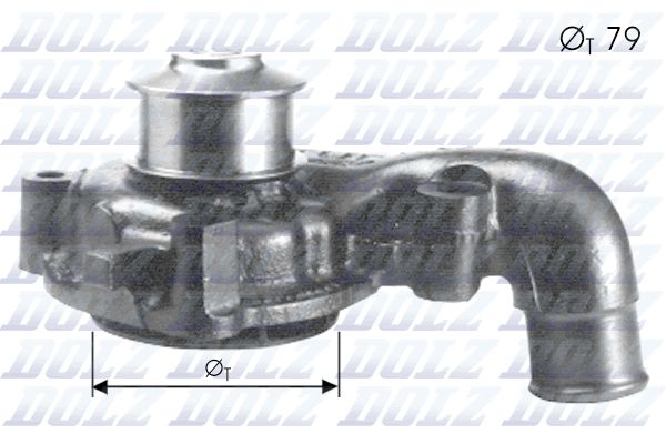 Water Pump, engine cooling DOLZ F155