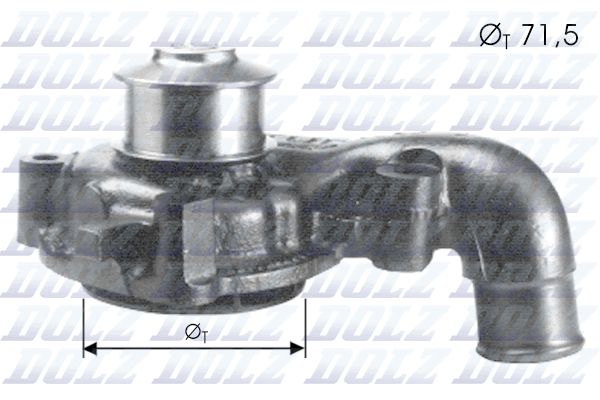 Water Pump, engine cooling DOLZ F165