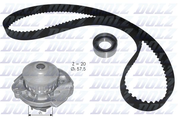 Water Pump & Timing Belt Kit DOLZ KD129