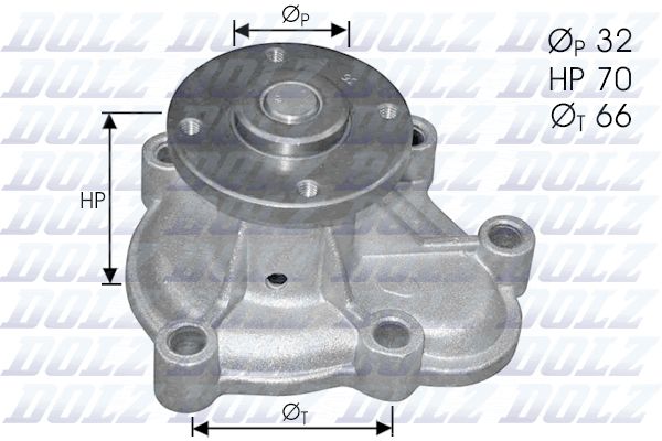 Water Pump, engine cooling DOLZ O130