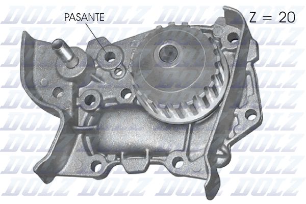 Water Pump, engine cooling DOLZ R314