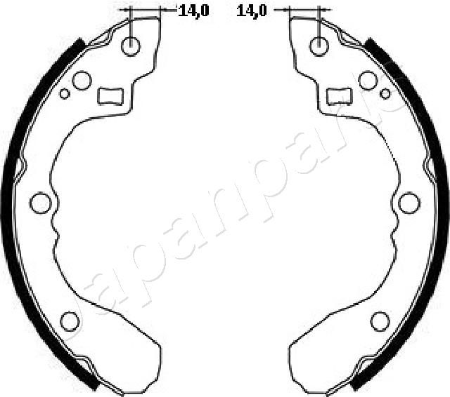 Stabdžių trinkelių komplektas JAPANPARTS GF-398AF