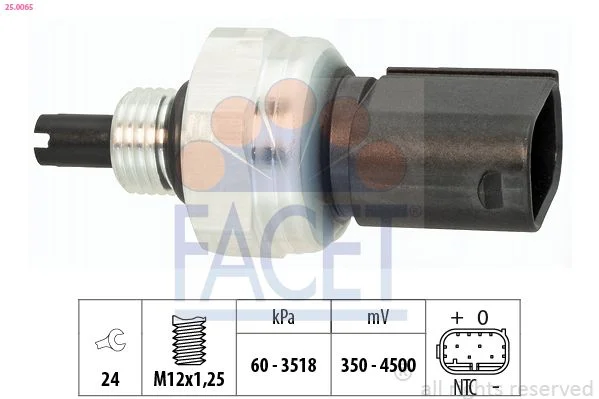 Slėgio jungiklis, oro kondicionavimas FACET 25.0065