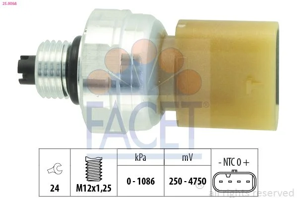 Slėgio jungiklis, oro kondicionavimas FACET 25.0068