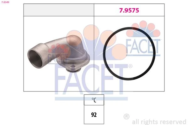 Termostatas, aušinimo skystis facet 7.8349
