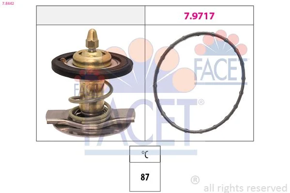 Termostatas, aušinimo skystis FACET 7.8442