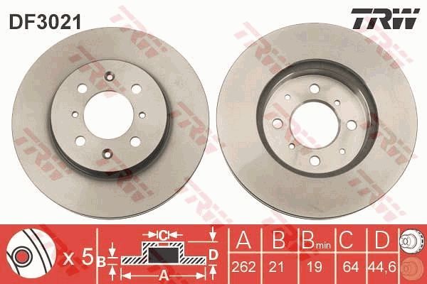 Brake Disc TRW DF3021