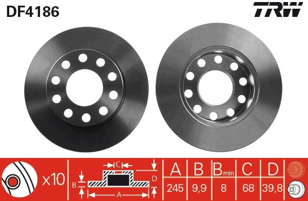 Brake Disc TRW DF4186