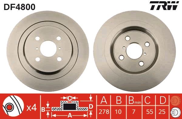 Brake Disc TRW DF4800