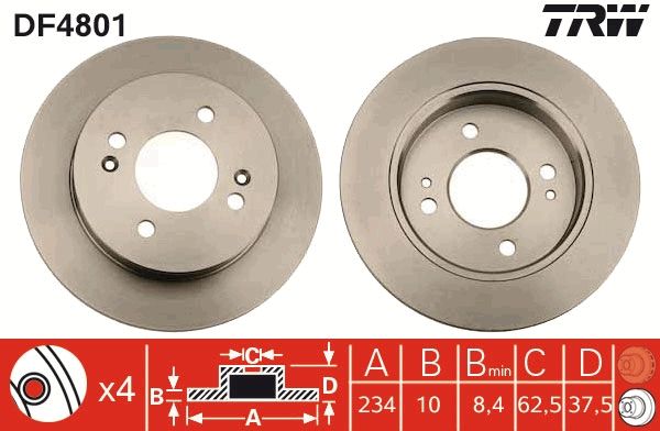 Brake Disc TRW DF4801