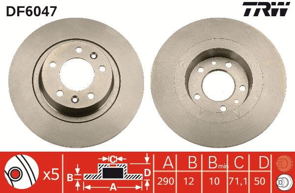 Brake Disc TRW DF6047