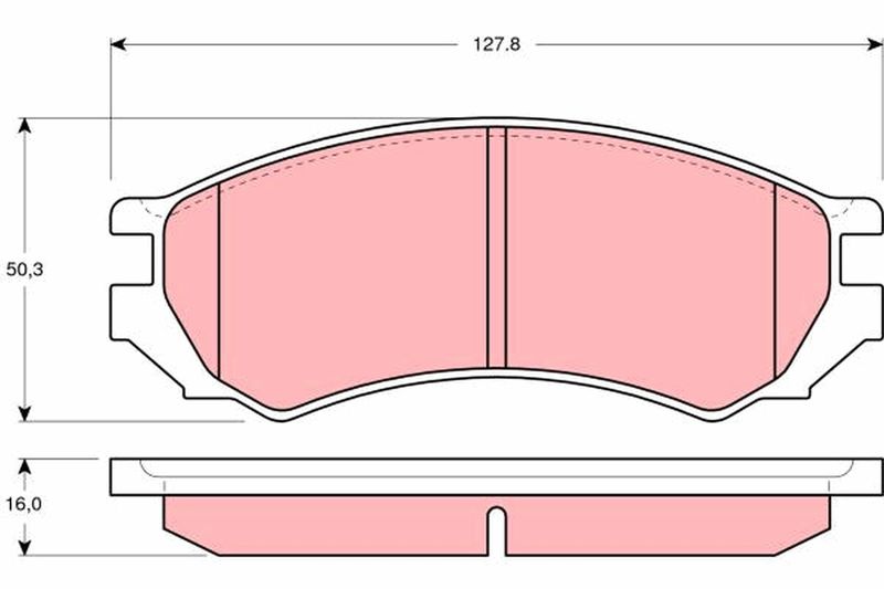 Brake Pad Set, disc brake TRW GDB1005
