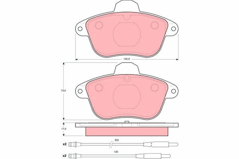 Brake Pad Set, disc brake TRW GDB1085