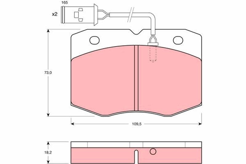 Brake Pad Set, disc brake TRW GDB1111