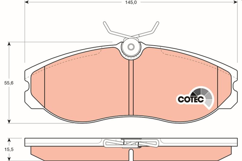 Brake Pad Set, disc brake TRW GDB1113