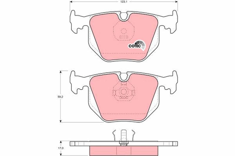 Brake Pad Set, disc brake TRW GDB1119
