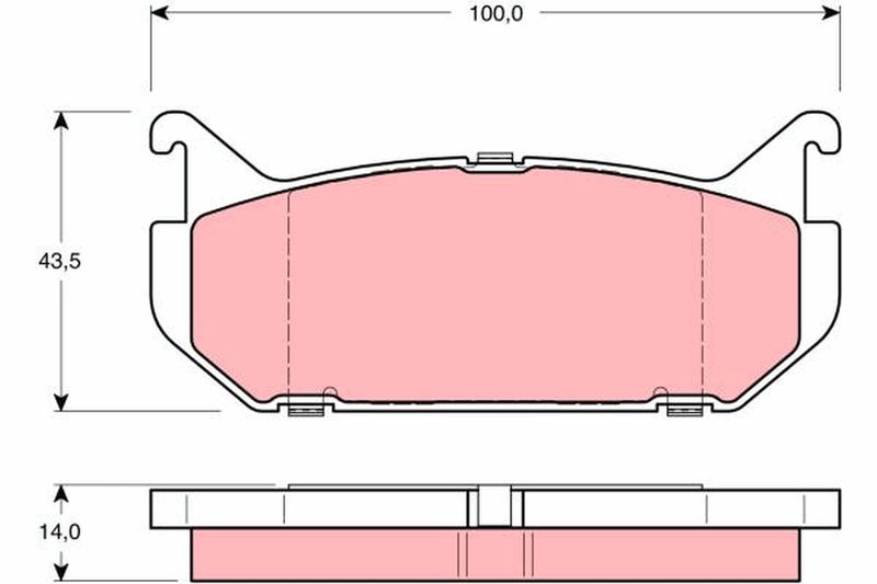 Brake Pad Set, disc brake TRW GDB1140