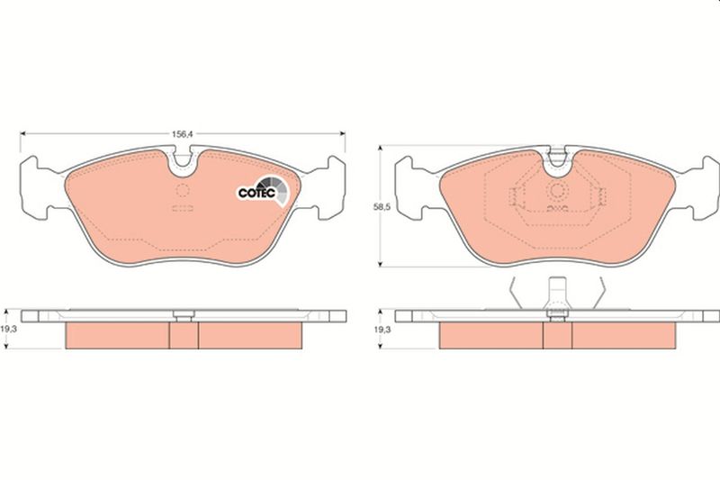 Brake Pad Set, disc brake TRW GDB1159