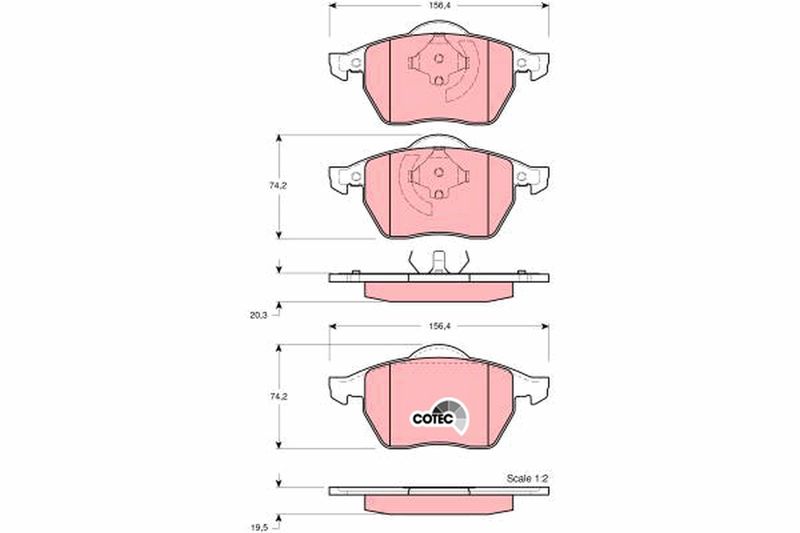 Brake Pad Set, disc brake TRW GDB1275