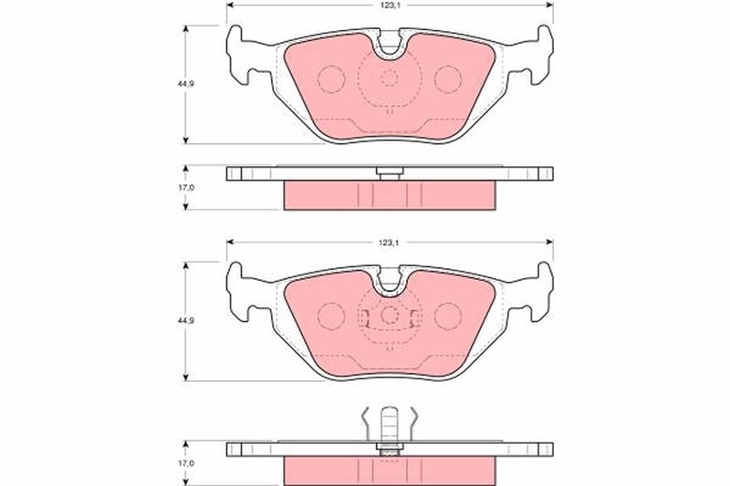 Brake Pad Set, disc brake TRW GDB1343