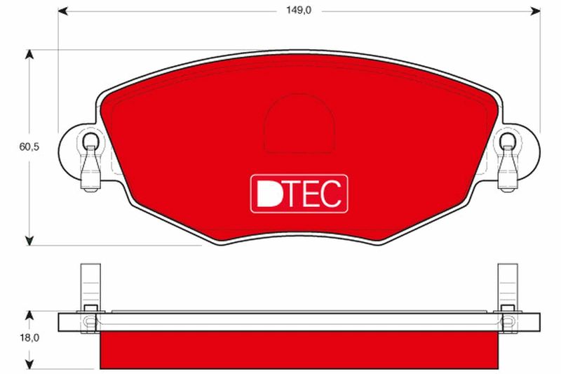 Brake Pad Set, disc brake TRW GDB1434DTE