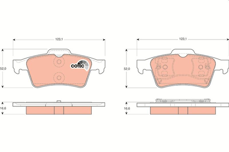 Brake Pad Set, disc brake TRW GDB1469