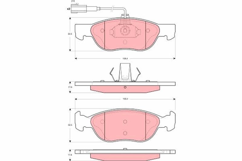 Brake Pad Set, disc brake TRW GDB1486