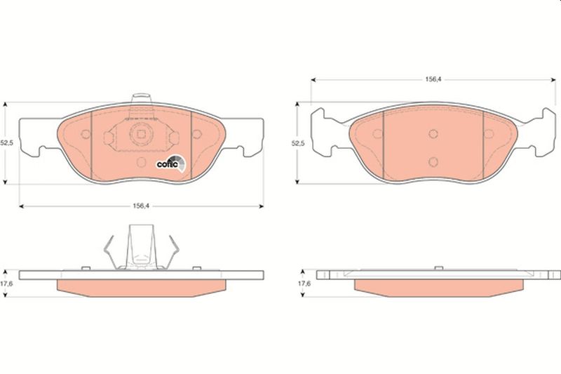 Brake Pad Set, disc brake TRW GDB1487